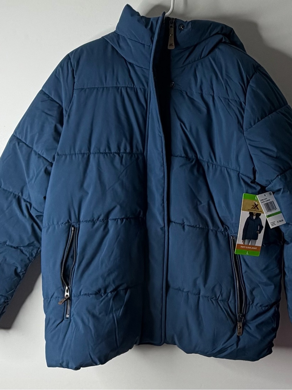 ZeroXposur Kids Hooded Puffer Jacket in Navy Blue